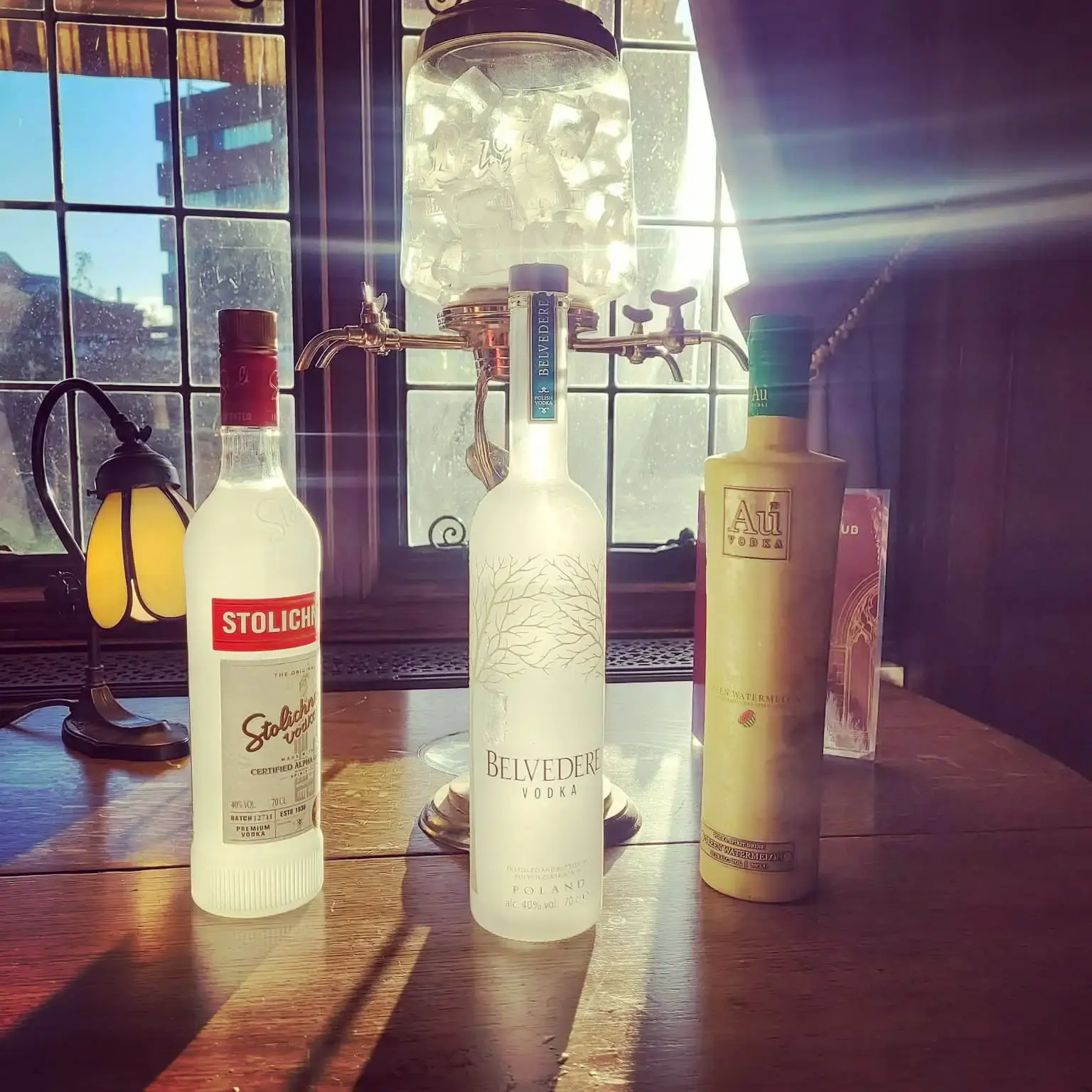 Premium Vodka Selection Display